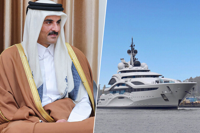 El superyate del emir de Catar necesitaba algunos arreglos. Solo darle una manita de pintura ya cuesta 13 millones de euros 